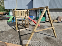 Speeltoren met schuifaf en schommels - afbeelding 4 van  6