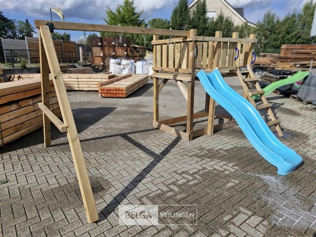 Speeltoren met schuifaf en schommels - afbeelding 2 van  6