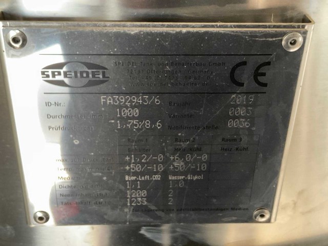 Speidel fermentatietank 1200ltr (2x) - afbeelding 8 van  11