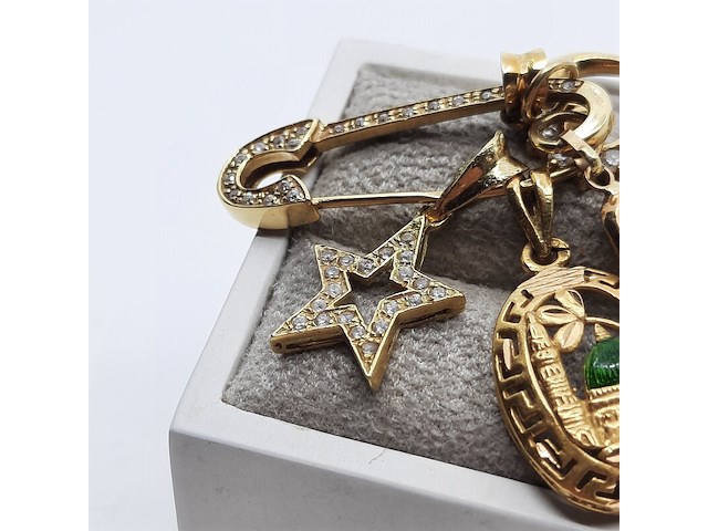 Speld met vier hangers, 18 karaats - afbeelding 2 van  11