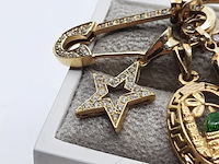 Speld met vier hangers, 18 karaats - afbeelding 2 van  11