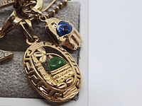 Speld met vier hangers, 18 karaats - afbeelding 10 van  11