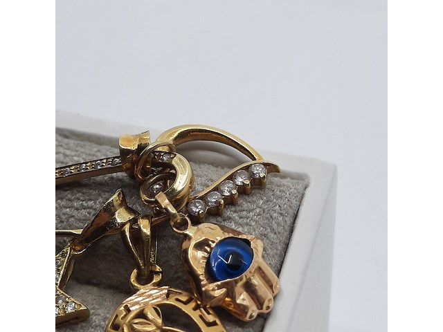 Speld met vier hangers, 18 karaats - afbeelding 11 van  11