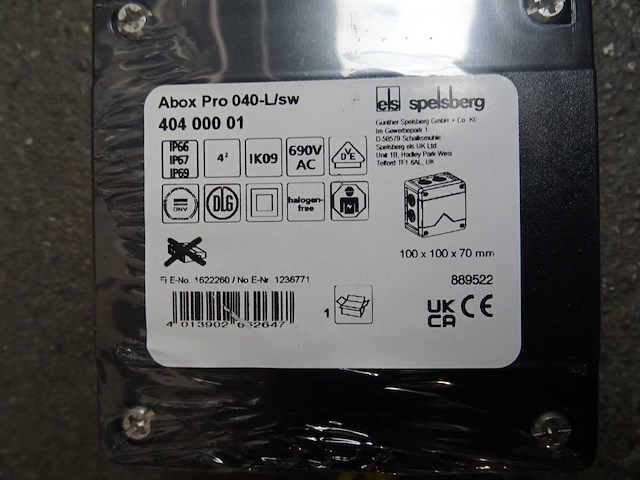 Spelsberg - abox pro 040-l/sw - aftakdoos (30x) - afbeelding 3 van  3