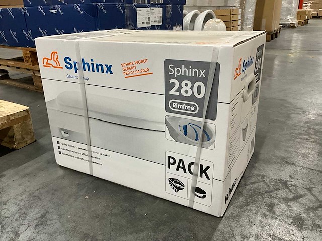 Sphinx 280 rimfree toilet met softclose toiletzitting - afbeelding 2 van  3