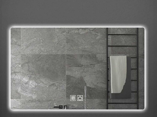 Spiegel 100x60c met led - dimbaar en spiegelverwarming - afbeelding 1 van  2