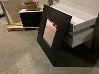 Spiegel antic black mate afm. 100x100x5 cm - afbeelding 7 van  8