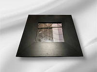 Spiegel antic black mate afm. 100x100x5 cm - afbeelding 2 van  8