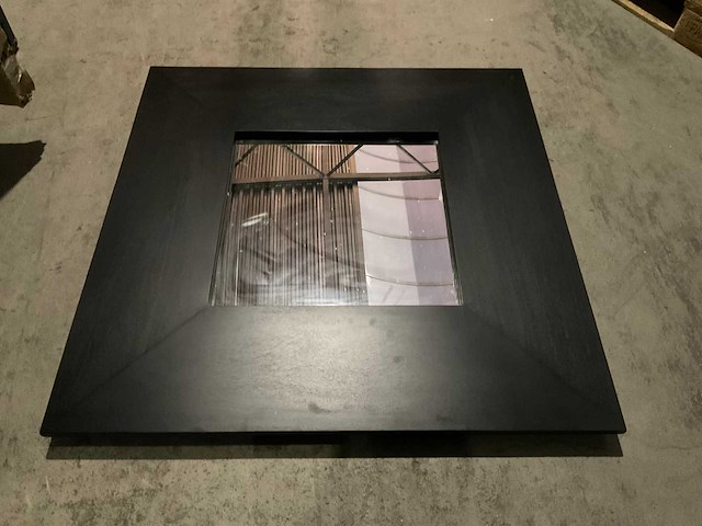 Spiegel antic black mate afm. 100x100x5 cm - afbeelding 4 van  8