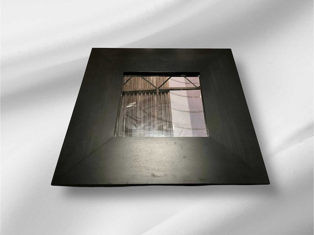 Spiegel antic black mate afm. 100x100x5 cm - afbeelding 8 van  8