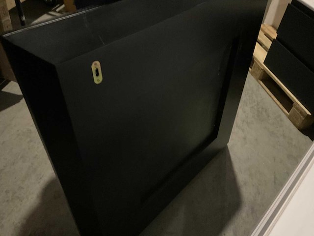 Spiegel antic black mate afm. 100x100x5 cm - afbeelding 5 van  8