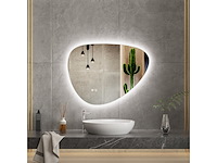 Spiegel asymmetrisch 80x60 +led en verwarming, karo - afbeelding 1 van  1