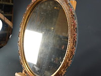 Spiegel in fraaie houten lijst met opleg - afbeelding 3 van  5