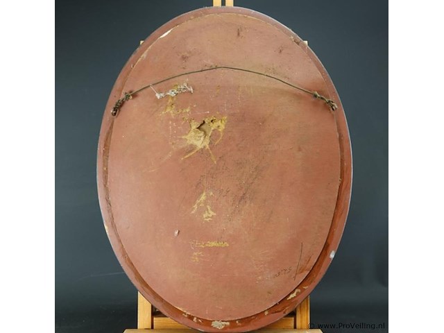 Spiegel in fraaie houten lijst met opleg - afbeelding 5 van  5