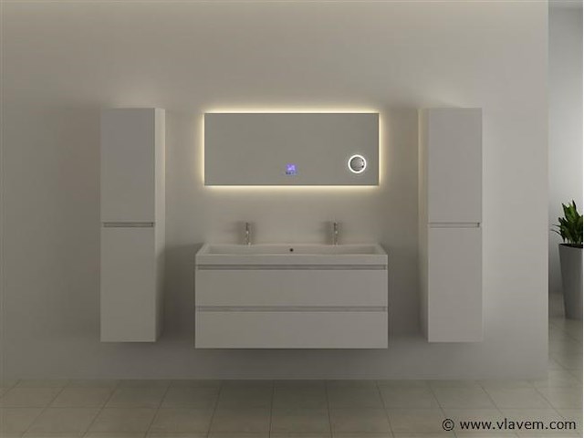 Spiegel met led verlichting & bluetooth - 120 cm - afbeelding 1 van  4