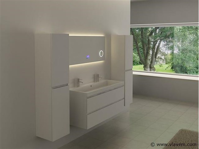 Spiegel met led verlichting & bluetooth - 120 cm - afbeelding 3 van  4