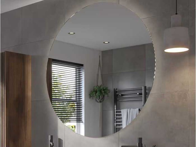 Spiegel met led verlichting en anti-condens ø120cm - afbeelding 1 van  3