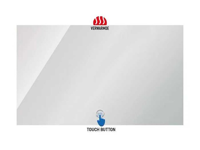 Spiegel met ledverlichting en verwarming touch button 100cm - afbeelding 1 van  2