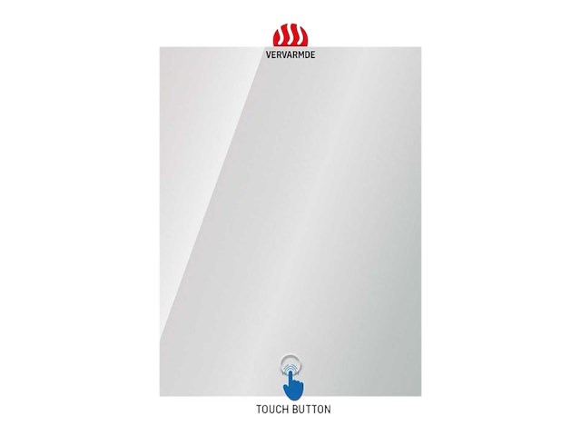 Spiegel met ledverlichting en verwarming touch button 60cm - afbeelding 1 van  2