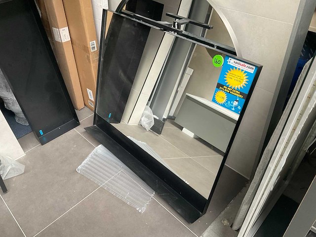 Spiegel met planchet en ledverlichting 100x80cm - afbeelding 1 van  5