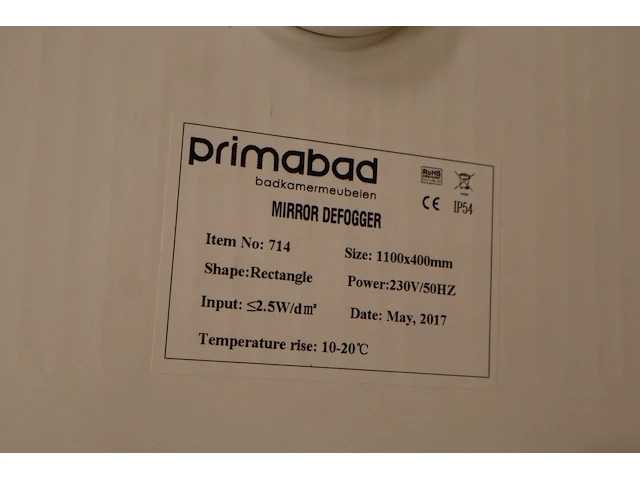 Spiegel met verlichting primabad, spal1400, grijs - afbeelding 7 van  9