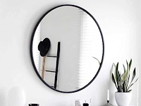 Spiegel met zwarte frame 80cm - afbeelding 1 van  2