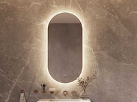 Spiegel ovaal 50x100 cm + led en verwarming karo