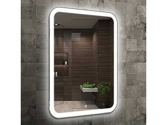 Spiegel rechthoekig 60x80 cm + led en verwarming karo - afbeelding 1 van  2