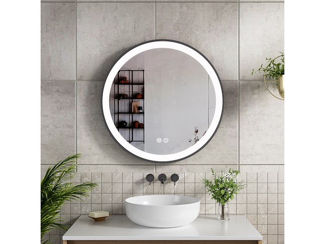 Spiegel rond 60 cm + led en verwarming, karo - afbeelding 1 van  1