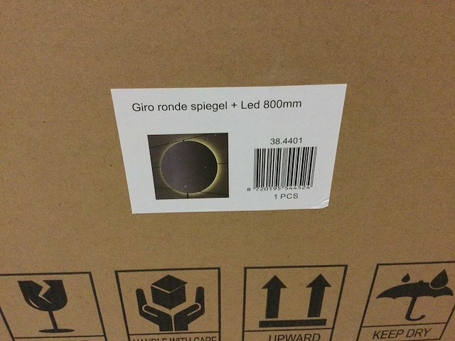 Spiegel rond met led verlichting 80 cm doorsnee. - afbeelding 2 van  3