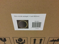 Spiegel rond met led verlichting 80 cm doorsnee. - afbeelding 2 van  3