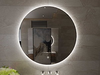 Spiegel rond met led verlichting 80 cm doorsnee. - afbeelding 1 van  3