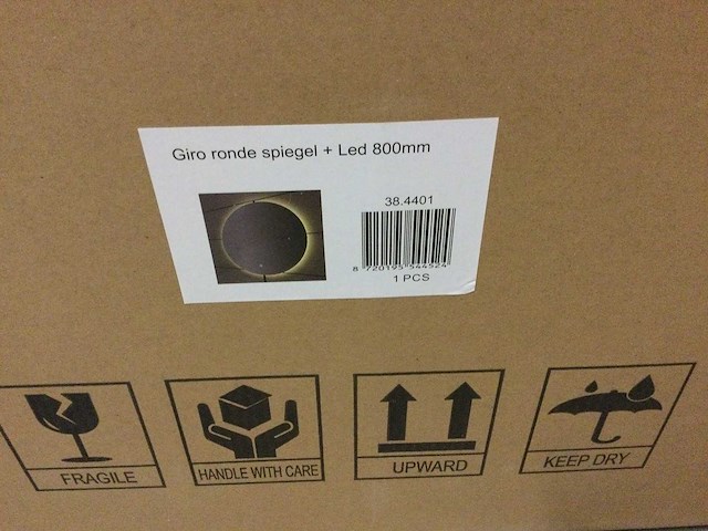 Spiegel rond met led verlichting 80 cm doorsnee. - afbeelding 3 van  3