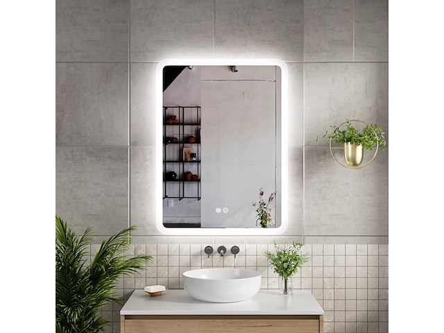 Spiegel vierkant 80x80 + led en verwarming, karo - afbeelding 1 van  1