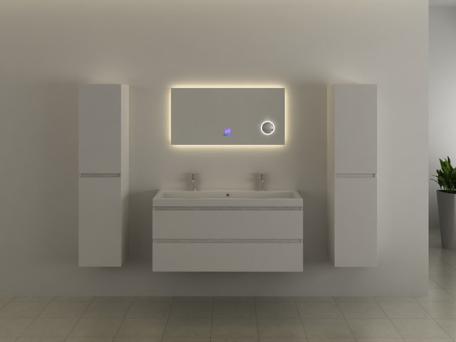 Spiegel, vonato, calvona, led verlichting in 3 kleuren; geel, blauw en wit - afbeelding 1 van  4