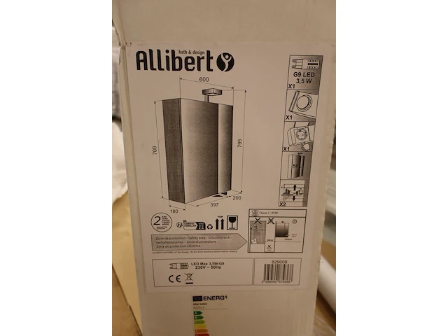 Spiegelkast met verlichting allibert, 829008, naturel houtdecor - afbeelding 6 van  14