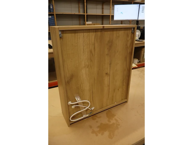 Spiegelkast met verlichting allibert, 829008, naturel houtdecor - afbeelding 8 van  14