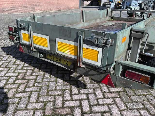 Spijkstaal vht 45 heftruck transport aanhangwagen met lier - afbeelding 3 van  18