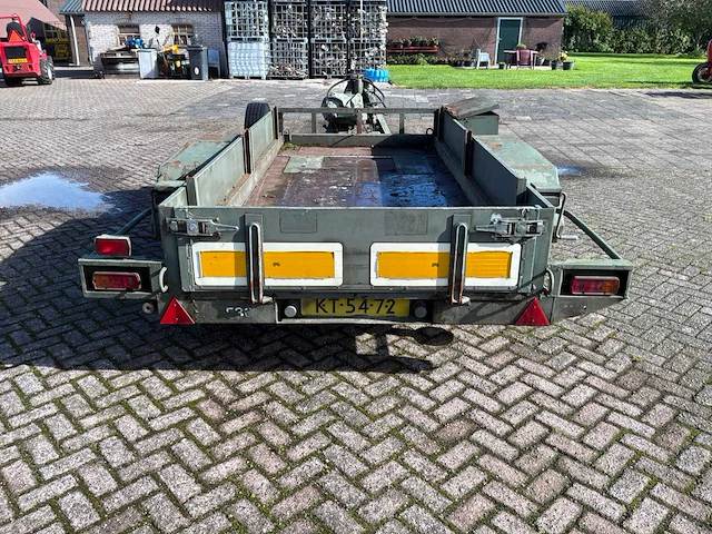 Spijkstaal vht 45 heftruck transport aanhangwagen met lier - afbeelding 15 van  18