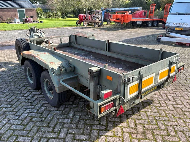 Spijkstaal vht 45 heftruck transport aanhangwagen met lier - afbeelding 16 van  18