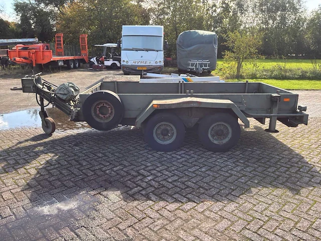 Spijkstaal vht 45 heftruck transport aanhangwagen met lier - afbeelding 17 van  18