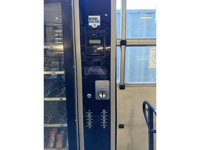 Spiraalautomaat, sandenvendo, sc8 (sve sd8), zwart/donkerblauw/zilvergrijs, 2016, spiraalvakken | payter betaalterminal - afbeelding 4 van  7
