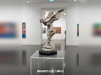 Spirit of ecstasy sculptuur | zilverkleurig op marmeren sokkel | 38 cm