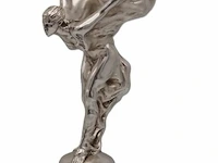 Spirit of ecstasy sculptuur | zilverkleurig op marmeren sokkel | 38 cm - afbeelding 4 van  5