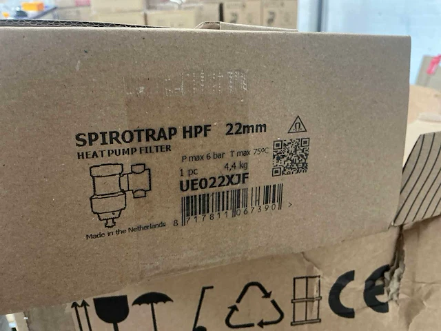 Spirotrap hpf 22mm ue022xjf warmtepomp filter - afbeelding 3 van  3
