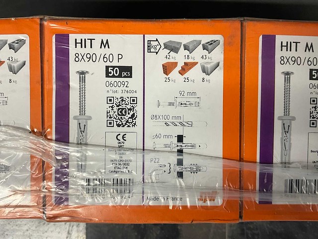 Spit 8x90/60 p slagplug (400x) - afbeelding 2 van  2