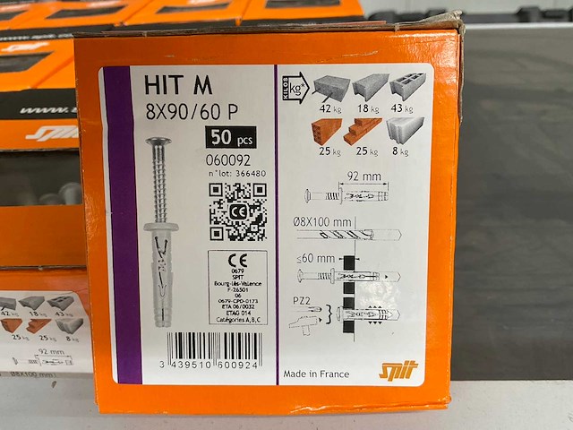 Spit hit m 8x90/60p nagelpluggen (800x) - afbeelding 3 van  3
