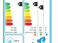 Split airco. 3,5 kw binnen- en buiten unit corbero, wit - afbeelding 4 van  4