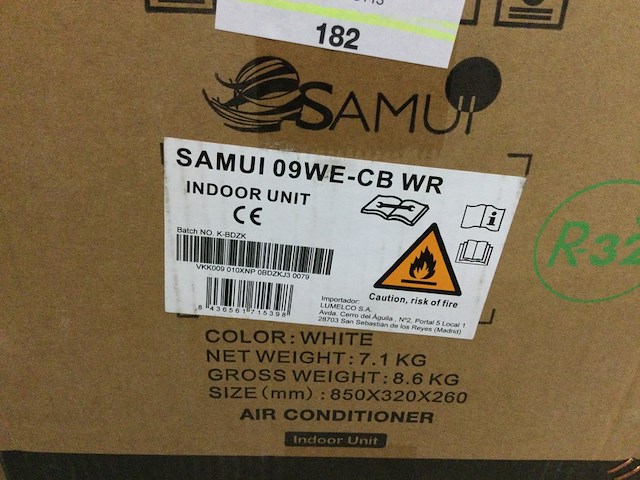 Split airconditioning compleet, samui, 12wc-cb/ 09we-cb wr - afbeelding 6 van  7
