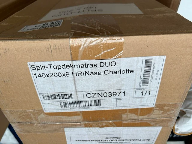 Split-topdekmatras duo 140x200x9 hr - afbeelding 1 van  2